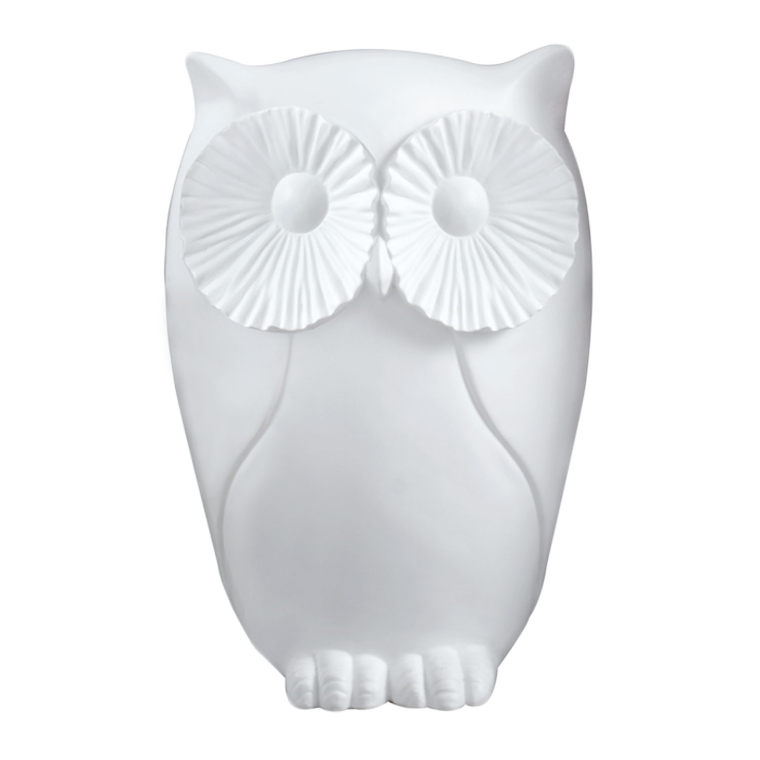 MASCAGNI Figura Gufo in resina Bianco cm 26