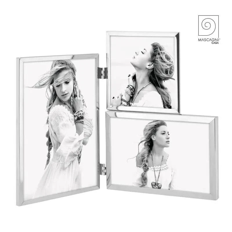 MASCAGNI PORTAFOTO CORNICE SILVER MULTIPLO X TRE FOTO
