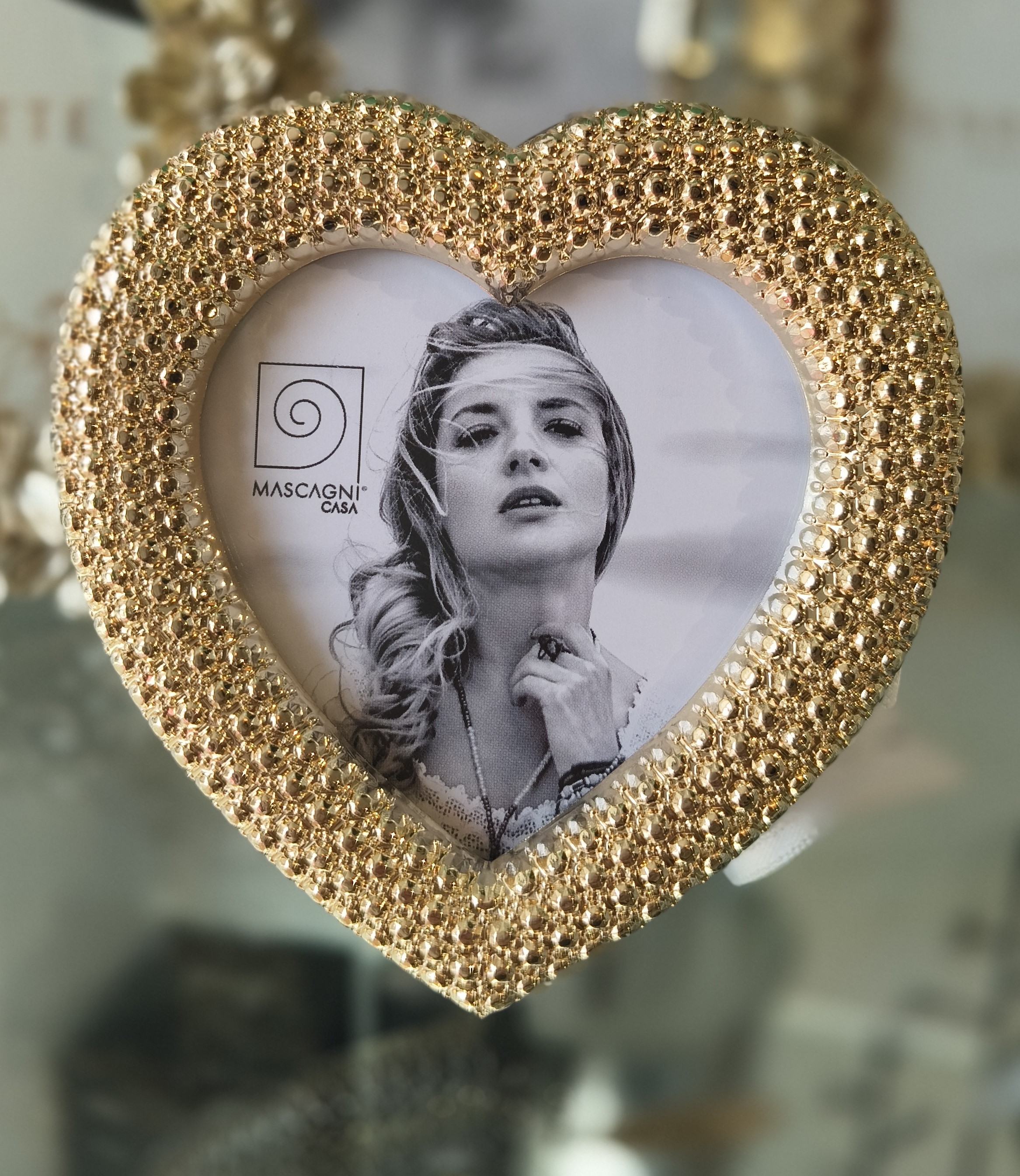 MASCAGNI PORTAFOTO CUORE ORO 6,5X6,5 CM