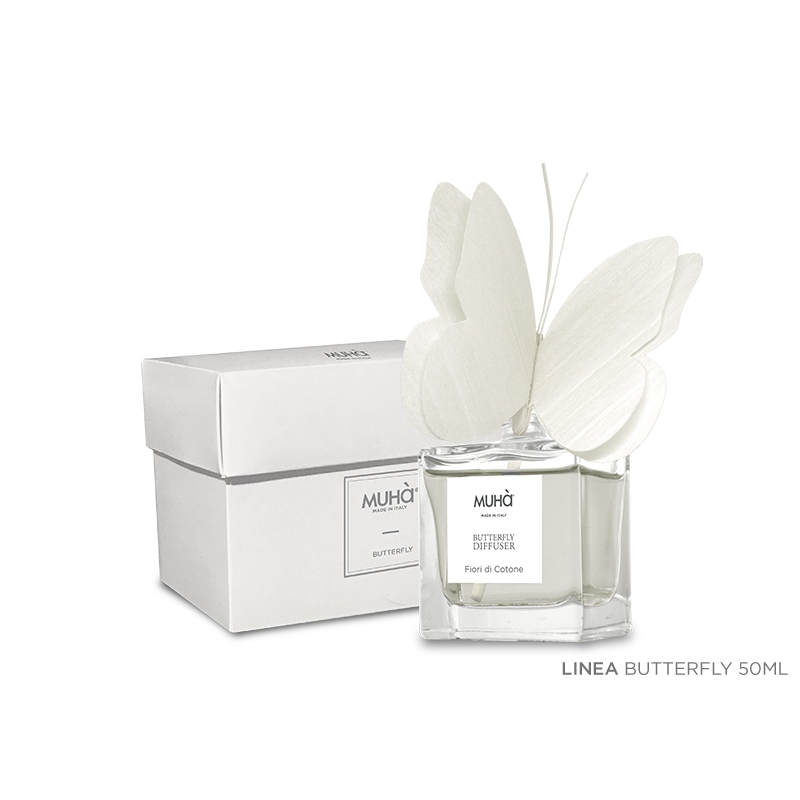 MUHA PROFUMATORE D’AMBIENTE BUTTERFLY DIFFUSER FIORI DI COTONE 50ML