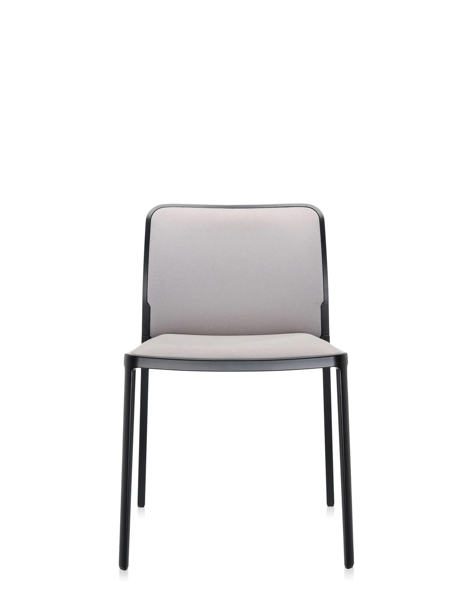 Sedia Kartell Audrey soft Struttura Nera Tessuto Beige set 2 Pezzi