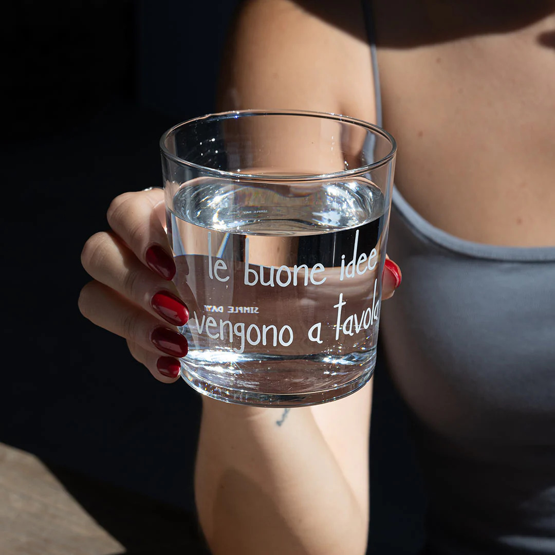 SIMPLE DAY Bicchieri acqua Le buone idee vengono a tavola 6 PZ BICCHIERE SIMPLE DAY Bicchieri acqua Le buone idee vengono a tavola 6 PZ BICCHIERE