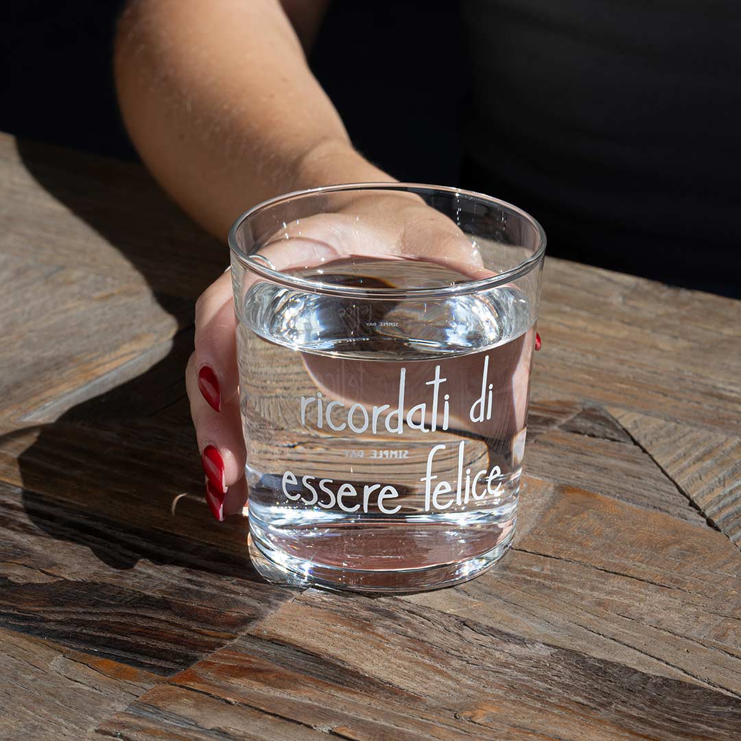 SIMPLE DAY Bicchieri acqua RICORDATI DI ESSERE FELICE 6 PZ BICCHIERE SIMPLE DAY Bicchieri acqua RICORDATI DI ESSERE FELICE 6 PZ BICCHIERE