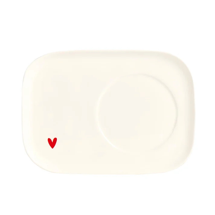 SIMPLE DAY Piatto per Tazza Colazione Cuore Rosso 1 PZ SIMPLE DAY Piatto per Tazza Colazione Cuore Rosso 1 PZ