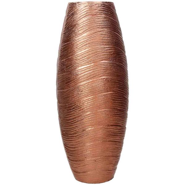 TOGNANA FONTEBASSO Vaso Cilindrico Rame Cm 42h Dune Alluminio Bronzo