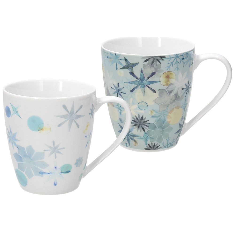 TOGNANA Set 2 Mug Cc 340 Cristalli Porcellana Azzurro LINEA ATOLLO