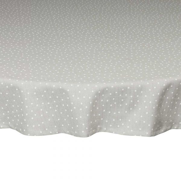 TOGNANA Tovaglia Rotonda Cm 170 Pois Cotone Beige TOGNANA Tovaglia Rotonda Cm 170 Pois Cotone Beige