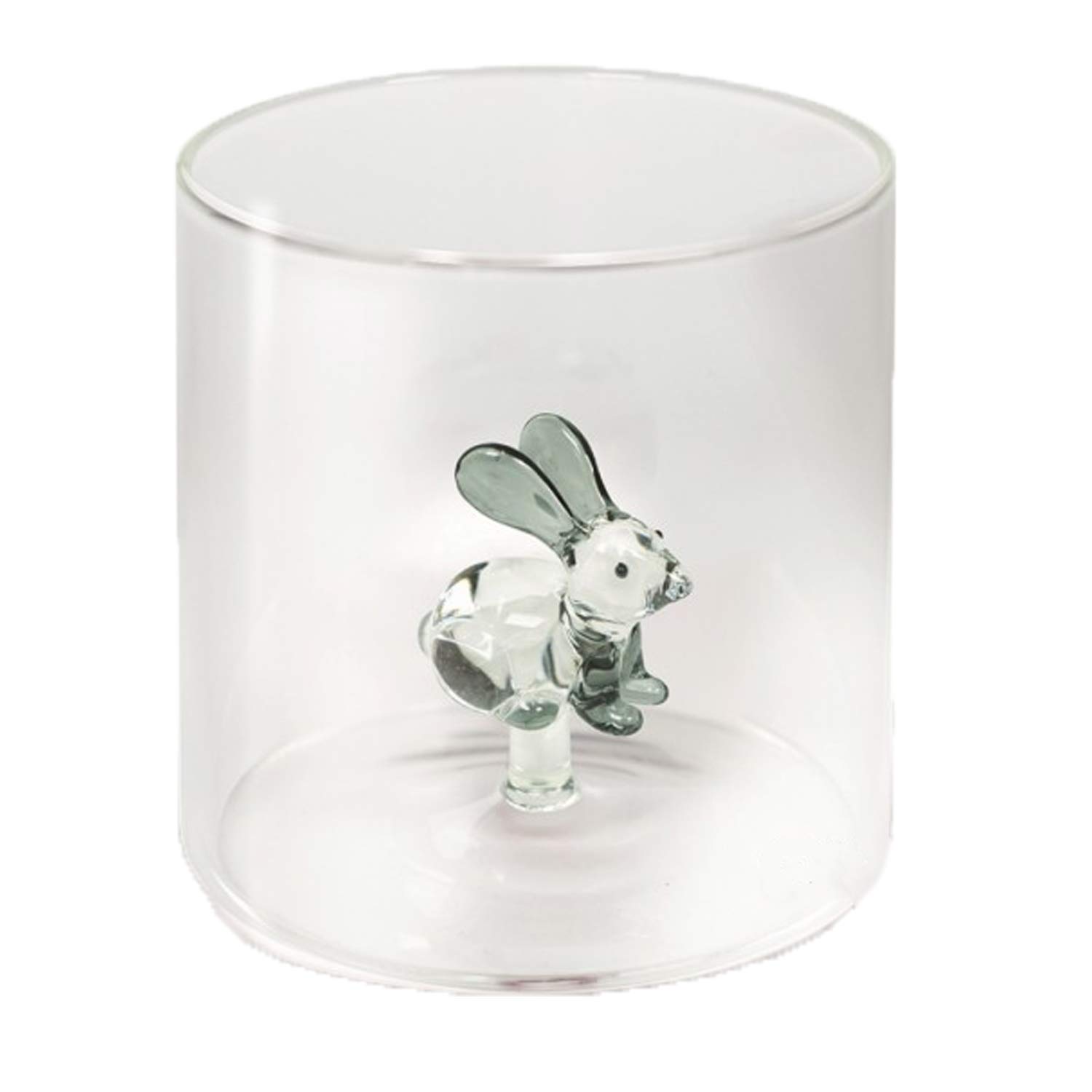 WD LIFESTYLE Bicchiere in vetro borosilicato 250 ml Decoro coniglio