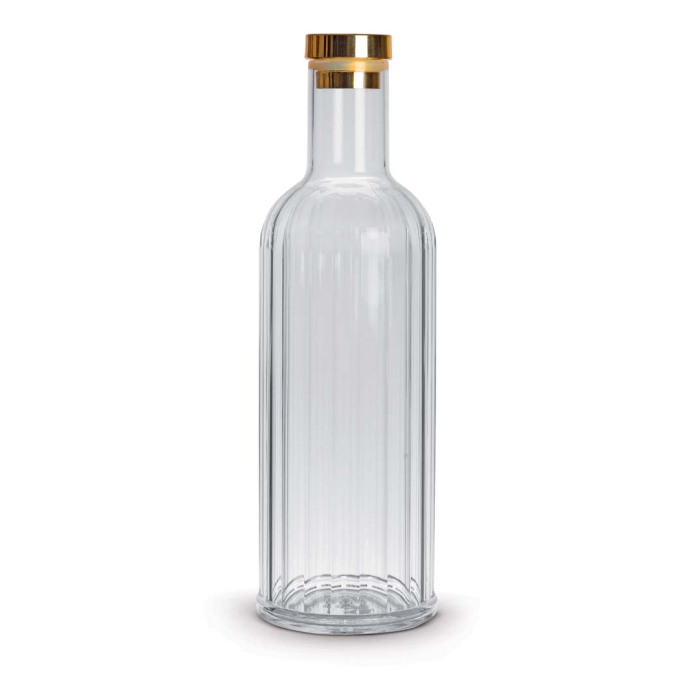 WDLIFESTYLE Bottiglia in acrilico trasparente con finitura oro WDLIFESTYLE Bottiglia in acrilico trasparente con finitura oro