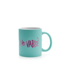 40 PIU&rsquo; FORTY MUG TAZZA CON MANICO CELESTE MAT CERAMICA NO VABBE&rsquo;