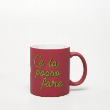 40 PIU&rsquo; FORTY MUG TAZZA CON MANICO FUXIA MAT CERAMICA CE LA POSSO FARE