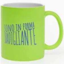 40 PIU&rsquo; FORTY MUG TAZZA CON MANICO GREEN VERDE MAT SBADIGLIANTE