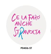 40 PIU&rsquo; FORTY Specchio Richiudibile Rotondo Portatile con Led "Stravolta" Bianco