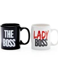 40 PIU&rsquo; FORTY TAZZA Set 2 tazzine caff&egrave; "Lady boss" e "The boss"