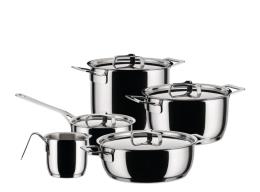 ALESSI Batteria pentole Pots & Pans acciaio 9 PZ