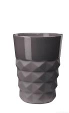 NINIVE VASO VETRO H 15 CM GRIGIO TRASPARENTE