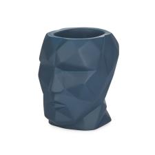 BALVI  Porta matite cemento THE HEAD AZZURRO