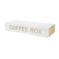 BALVI Contenitore Coffee Box bianco metallo-bamboo
