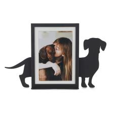 BALVI CORNICE portafoto verticale nero  metallo cane Teckel