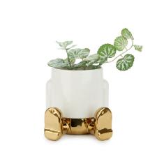 BALVI Mini vaso da fiori Mr.Sitty Gold Oro Edition ceramica