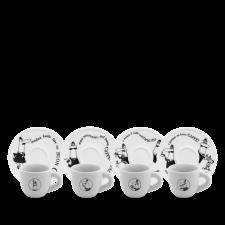 BIALETTI Set 4 tazzine moka carosello bianco