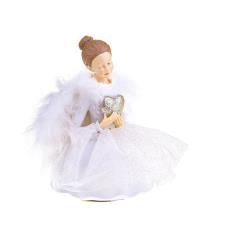 Bianchi Dino Carillon Ballerina con ali di piume h 15 cm