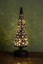 Bianchi Dino Decorazione Natalizia Albero Stelle Con Stelle Led Nero H.30 CM
