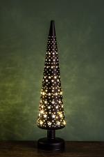 Bianchi Dino Decorazione Natalizia Albero Stelle Con Stelle Led nero H.40 CM
