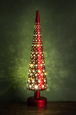Bianchi Dino Decorazione Natalizia Albero Stelle Con Stelle Led rosso H.40 CM