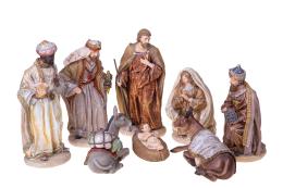 Bianchi Dino Decorazione Natalizia Presepe Nativita’ Con Re Magi 8 statuine 30.5 CM