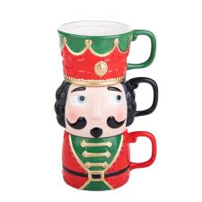 Bianchi Dino Set 3 Mug Impilabili Schiaccianoci