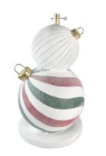 BIZZOTTO BASE ALBERO GARNISH BIANCO-ROSSO-VERDE H. 84 CM