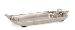 BIZZOTTO CENTROTAVOLA VASSOIO DECORATIVO ALEXIS ARGENTO 26X14,5