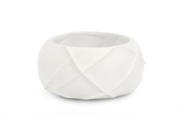 BIZZOTTO CIOTOLA DECORATIVA RIDGED BIANCO D20,5