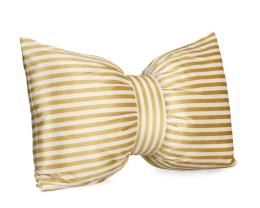 BIZZOTTO CUSCINO ATHEL FIOCCO RIGHE ORO 60X40