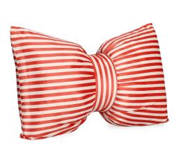 BIZZOTTO CUSCINO ATHEL FIOCCO RIGHE ROSSO 60X40
