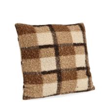 BIZZOTTO CUSCINO LAURENCE QUADRI MARRONE 45X45