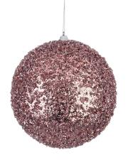 BIZZOTTO Decorazione Natalizia Pallina Glitterata SFERA PL CHRISTIE ROSA D150