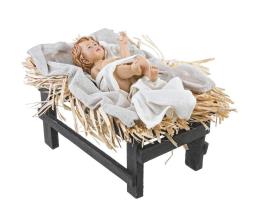 BIZZOTTO DECORO PRESEPE FIGURA GESU’ BAMBINO IN CULLA