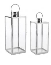 BIZZOTTO LANTERNA SET DUE LANTERNE ALBAN ARGENTO