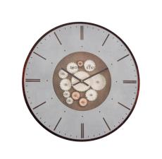 BIZZOTTO OROLOGIO PARETE INDUSTRY GRIGIO E MARONE 050  DIAM.53 CM