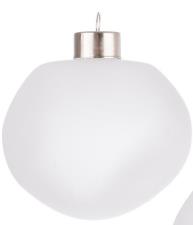 BIZZOTTO PALLA  PENDAGLIO ORGANIC BIANCO D 8 CM TONDA SQUADRATA