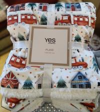 BIZZOTTO PLAID NATALIZIO SNOWYN RETTANGOLARE CASE BIANCO 130X160 CM