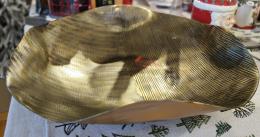 BIZZOTTO VASSOIO DECORATIVO CENTROTAVOLA REEL DORATO 39X39,5 CM