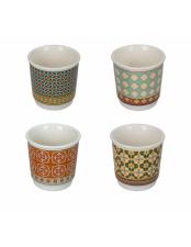 BRANDANI  BICCHIERINI LE CEMENTINE SET 4 PZ NEW BONE CHINA
