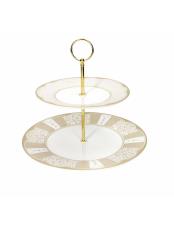 BRANDANI ALZATA GOLDEN EYE PORCELLANA CON ASTA METAL