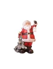BRANDANI BABBO NATALE CON ALBERO E CON LED IN RESINA 63 CM H.