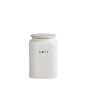Brandani Barattolo Caffe in porcellana bianca a tappo in bamboo -lista nozze
