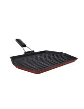 BRANDANI BISTECCHIERA GRILL RETTANGOLARE ROSSO GHISA 35X26 CM