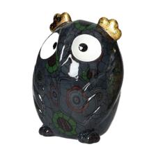 BRANDANI BOMBONIERA SALVADANAIO GUFO DOLOMITE NERO